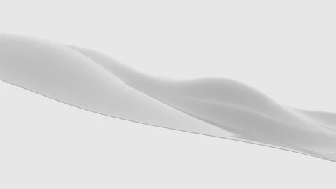 White Liquid Wave or Silk Texture Luxury Cloth Animation. Modern Design. 4K Vídeos de archivo 191003715