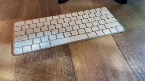 White Little Keyboard Stock Footage 246012604