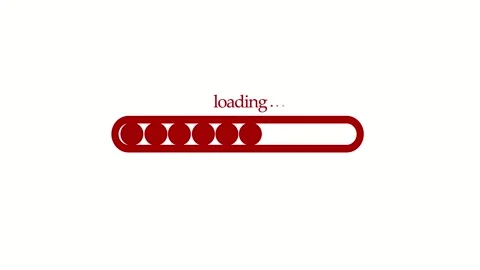 White loading bar and text waiting screen animation Stock Footage 337182794