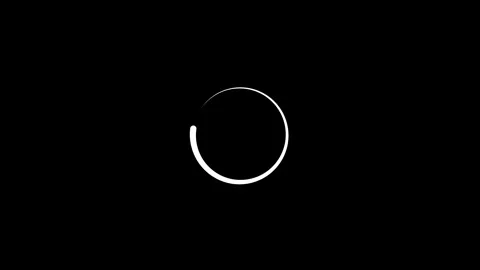 White loading circle on black background indicator. Loading circle symbol f.. Stock Footage 337816713