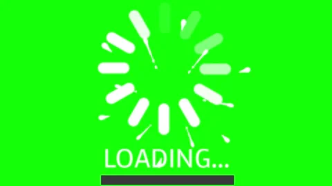 White Loading Progress Spinner with Text on Green Screen 스톡 동영상 336656294