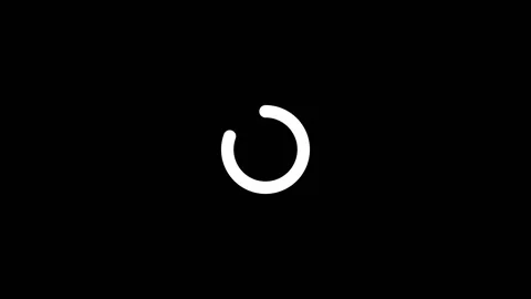 White loading wheel oval graphic animation, icon video, black background. Stock Footage 337699929