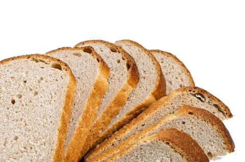 White loaf slices Stock Photos