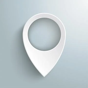 White location marker piad Stock Illustration
