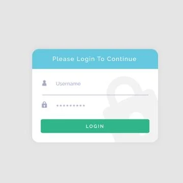 White login template design for your website or app Stock Illustration