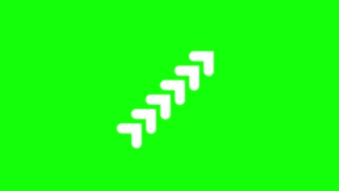 A white logo on black background and with the letter p it green screen Video stock 345497161