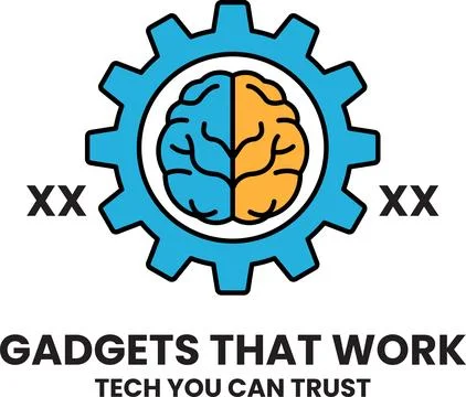 A white logo with a brain and two X's Stock Illustration