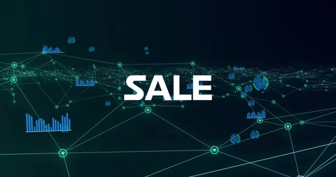 White logo glitching with orange dotted circle appearing, network pulsing while Stock Footage 328246554