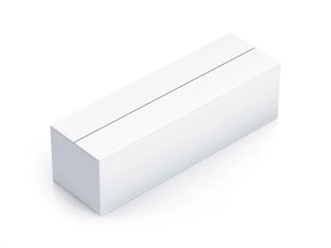 White long box. Illustrazione stock