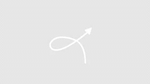 White looping curved arrow animated motion graphic Stock Footage 330433680
