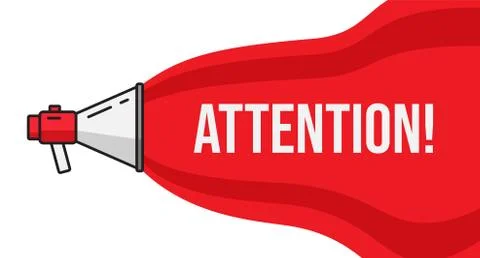 White Loud speaker with important message bubble Stock-Illustration