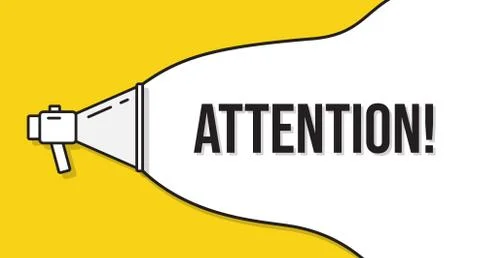 White Loud speaker with important message bubble 库存插图