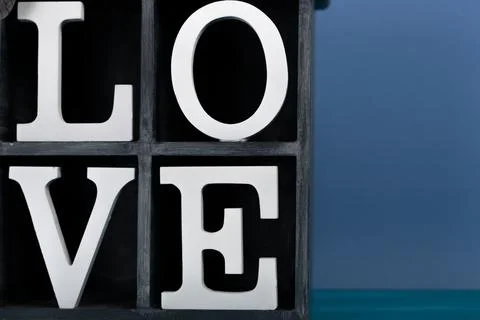 White love letters with different backgrounds Stock Photos