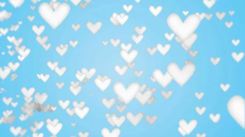 White Love Shape Particles looping blue background 4K Resolution Ultra HD Stock Footage 39656684