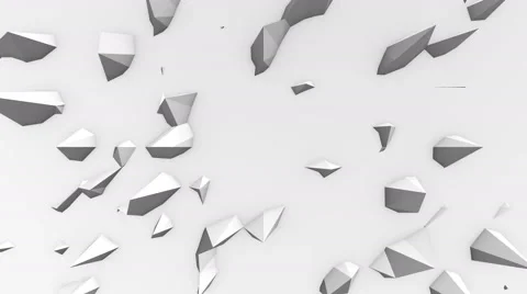 White low poly 3d background Stock Footage 65418482