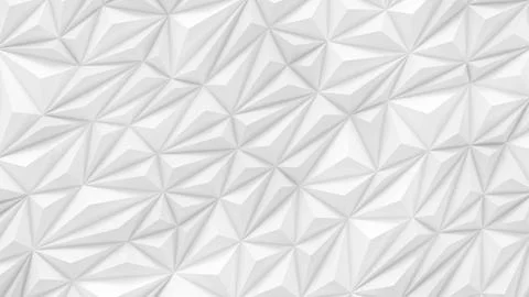 White low poly background abstract with copy space 3d render illustration Stock Illustration