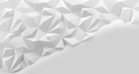 White low poly background texture. 3d rendering. Иллюстрация