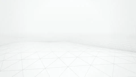 White low poly landscape wireframe grid seamless loop background 库存影片 347204861