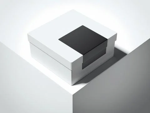 White luxuray box. 3d rendering Stock Photos