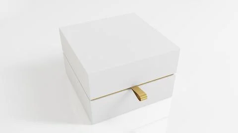White luxury box Stock Illustration