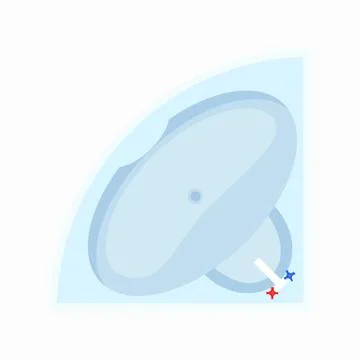 White Luxury Jacuzzi Icon Vector Illustration Stock Illustration