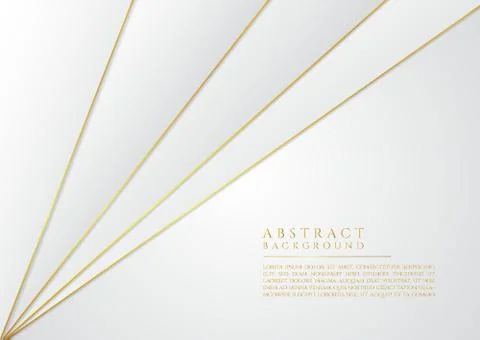 White luxury triangle ovelap layer design abstract gold metallic with space Stock Illustration