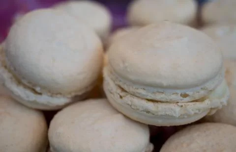 White macarons Stock Photos