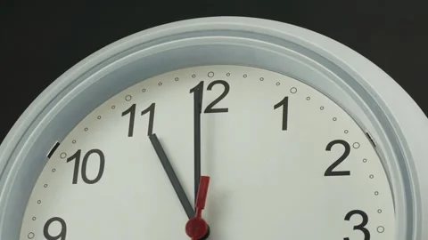 White machine clock face with black numbers. Stock Footage 230114541