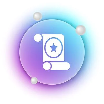 White Magic scroll icon isolated on white background. Decree, paper, parchm.. Ilustração Stock