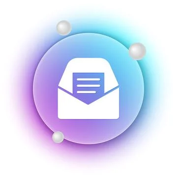 White Mail and e-mail icon isolated on white background. Envelope symbol e-.. Stock Illustration