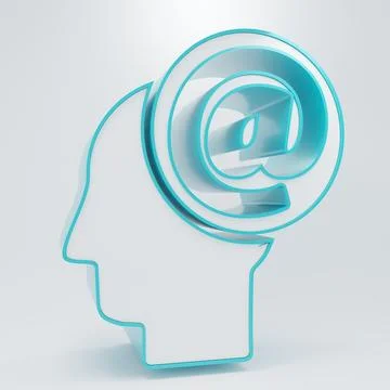 White Mail and e-mail icon isolated on grey background. Envelope symbol e-m.. Ilustração Stock