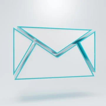 White Mail and e-mail icon isolated on grey background. Envelope symbol e-m.. Stock Illustration