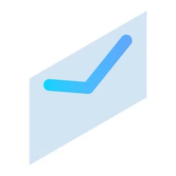 White mail icon, isometric style Stock Illustration