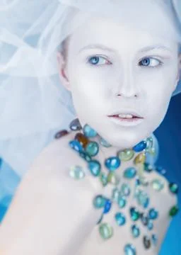 White make-up Stock Photos