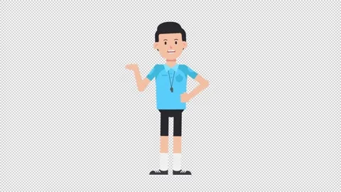 White Male EU Referee Talking Video stock 205055666