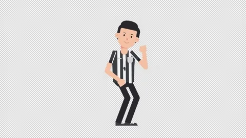 White Male US Referee Dancing Video stock 205056759