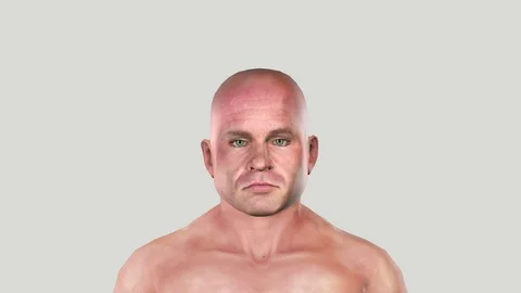 White man in animation with white background Stock Footage 120491241