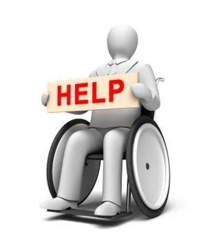 White man asks for help. Isolated on white Stock Illustration