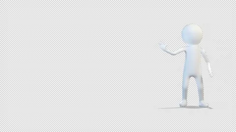 White Man comes out from the right side of the screen and greeting Video Loo 库存影片 163336157