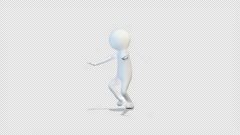 White Man dance maraschino step Video Loop and Alfa Channel 库存影片 163336253