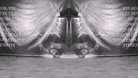 White Man Dancing In Abstract Performance In Black White Tones Stock Footage 90518768