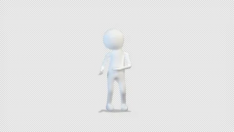 White man dancing a modest dance Video Loop and Alfa Channel Stockbeeldmateriaal 163335385