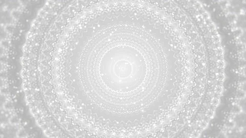 White Mandala Kaleidoscopic Background Stock Footage 152945320