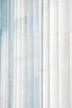 White Marble Columns Stock Photos