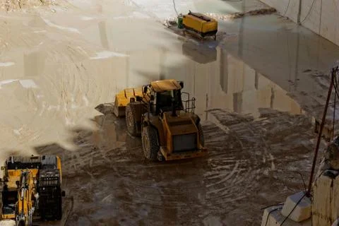 White marble quarry Stock Photos