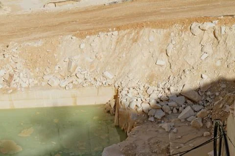 White marble quarry Stock Photos