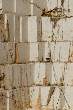 White marble quarry Stock Photos