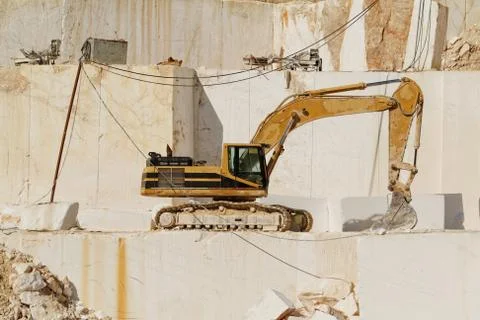 White marble quarry Stock Photos