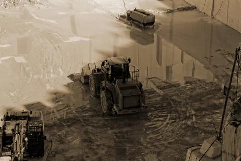 White marble quarry Stock Photos