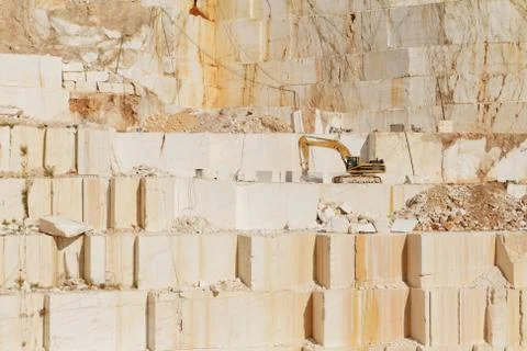 White marble quarry Stock Photos